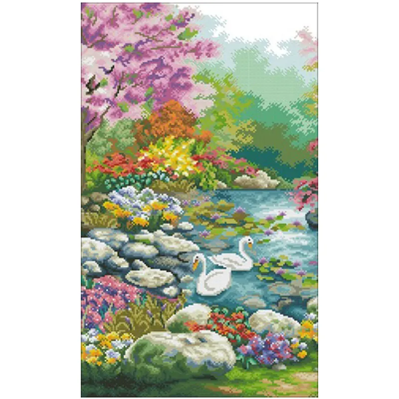 

Romantic street patterns Counted Cross Stitch 11CT 14CT 18CT DIY Chinese Cross Stitch Kits Embroidery Needlework Sets