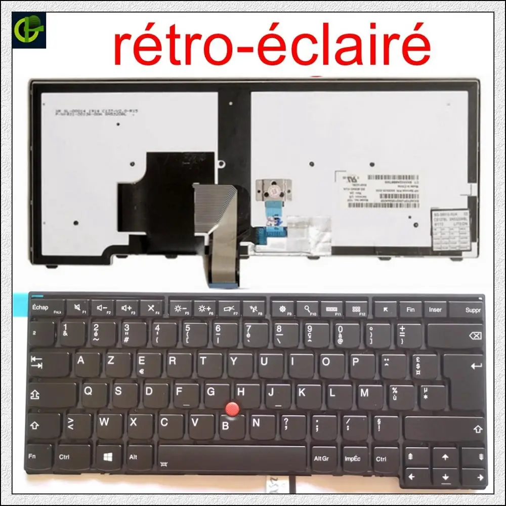 

Клавиатура Azerty с французской подсветкой для lenovo ThinkPad L440 L450 L460 L470 T431S T440 T440P T440S T450 T450S e440 e431S T460 FR