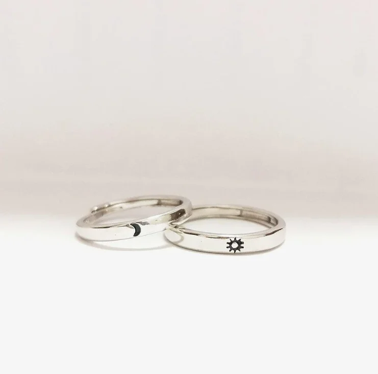 Мужское/женское кольцо YLWHJJ регулируемое в минималистичном стиле с Луной и