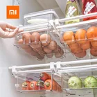 Контейнер для хранения домашних животных Xiaomi, ящики-органайзеры, пластиковая коробка, органайзер для хранения яиц, холодильника, прозрачный Регулируемый