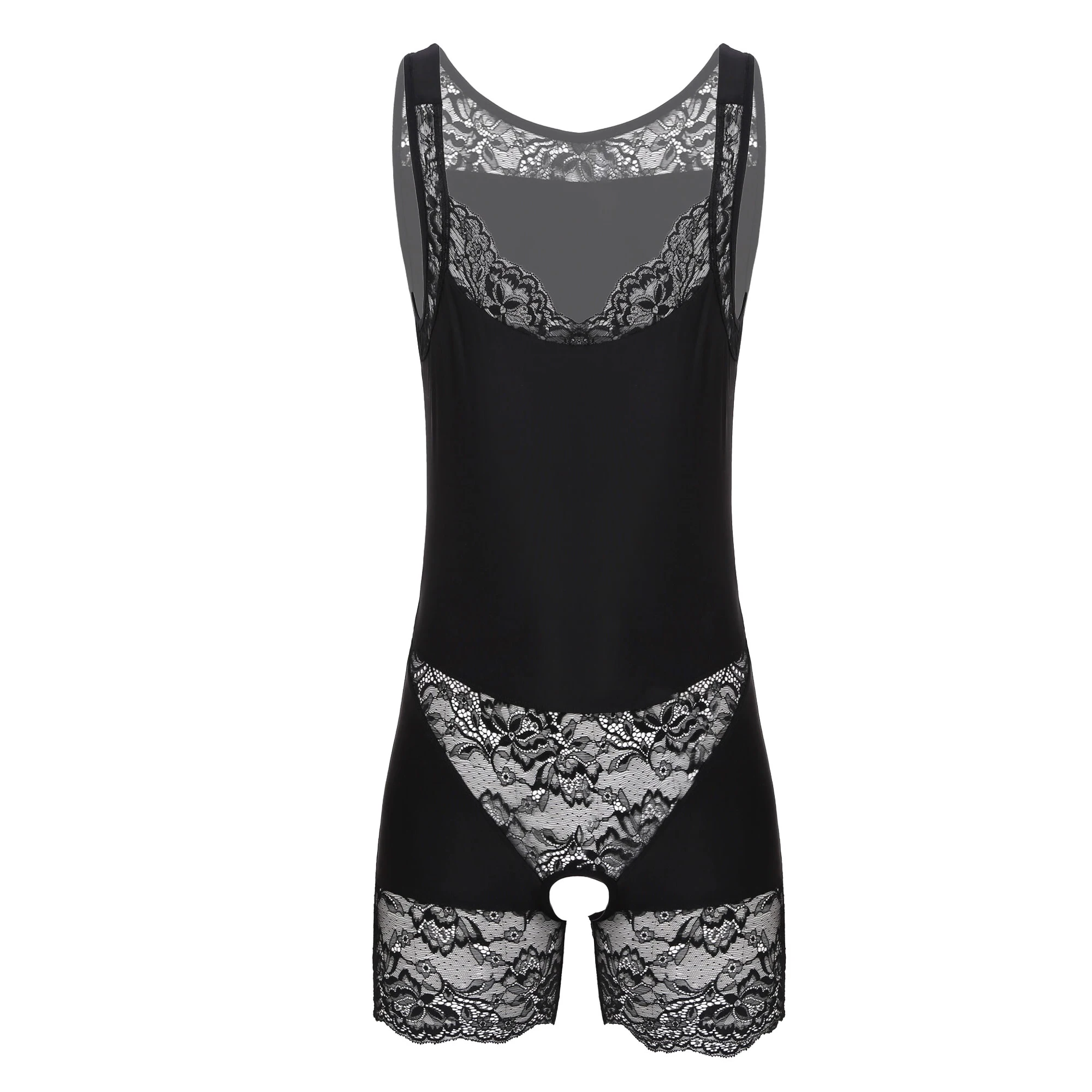 Сексуальное нижнее белье для геев мужское Кружевное боди с вырезом лодочкой