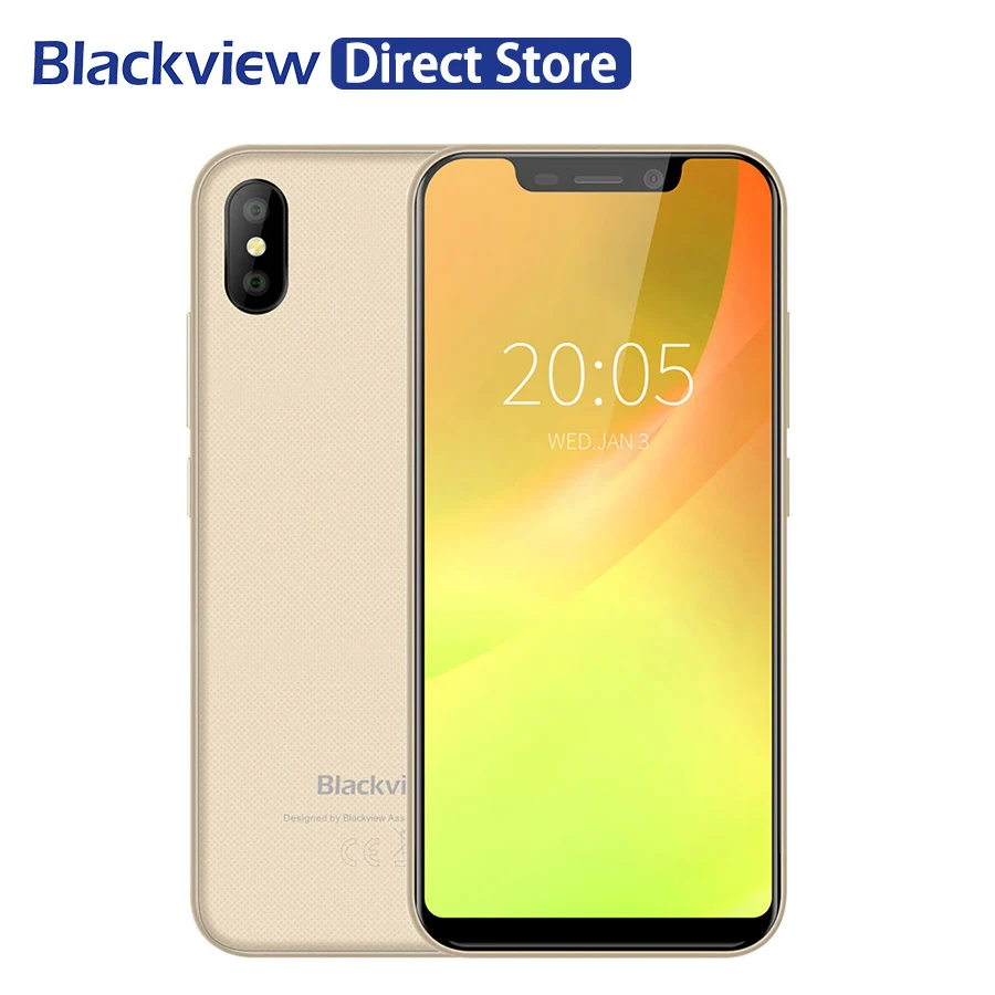 Blackview A30 2 Гб ОЗУ 16 Гб ПЗУ 5," 19:9 дисплей полный экран MT6580A четырехъядерный 8 Мп Android 8,1 3G мобильный телефон