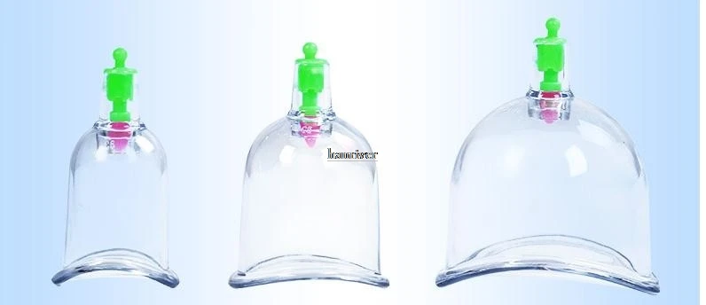 Китайский cuppingU изогнутые вакуумные банки, всасывание суставов 3 стакана чашки терапия суставов чашки традиционный акупунктурный массаж