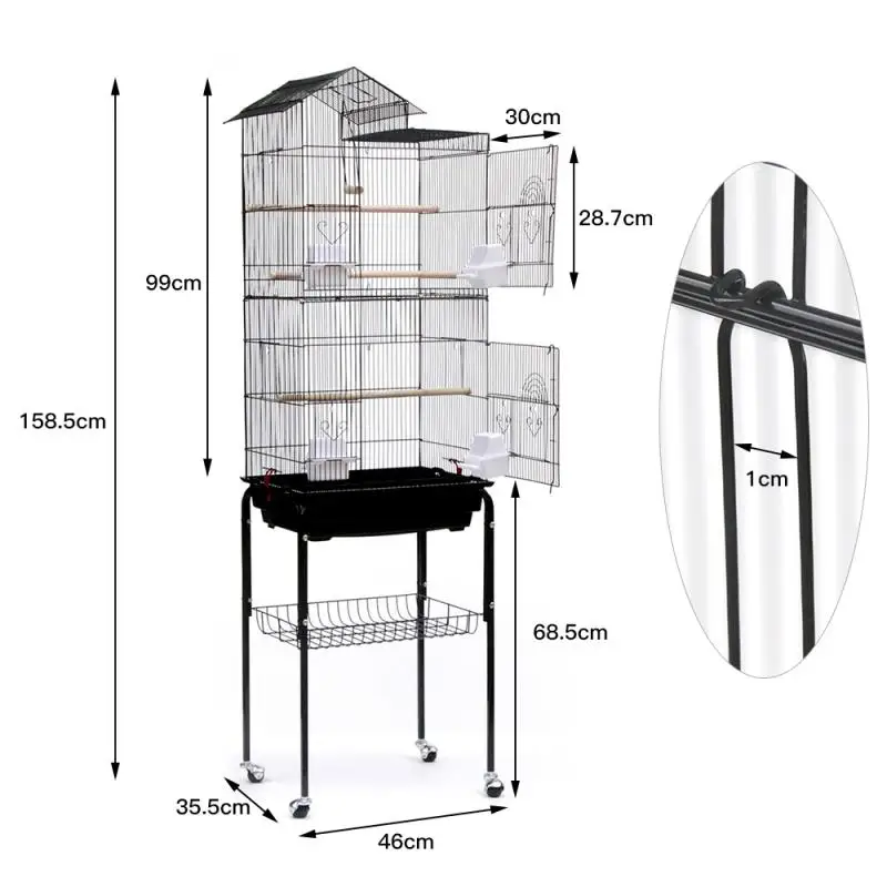 Металлическая стандартная клетка для калопсит попугай пион стальное Птичье