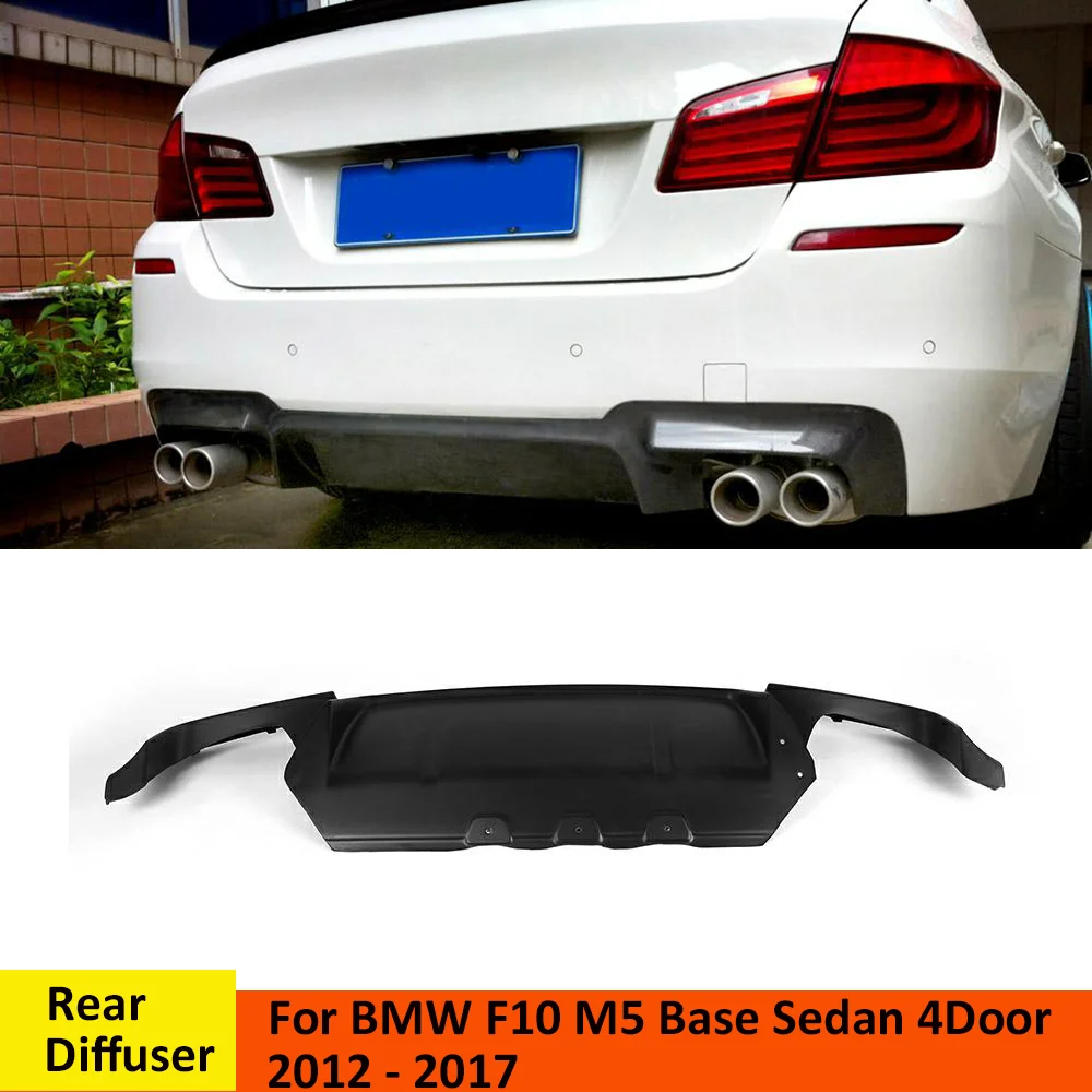 Черный FRP F10 задний диффузор бампер губа Подходит для BMW M5 базовый Седан 4 двери 2012 -