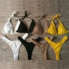 Новинка, сексуальные бикини с высоким вырезом, 2021, Женский комплект микро бикини с высокой талией, стринги пуш-ап, бикини, женский купальник, купальный костюм мини