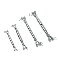 2pcs 316 stainless steel euorpean closed body turnbuckle jaw and jaw m5 m6 m8 marine hardware rigging screw for cable railing