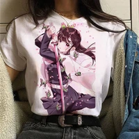 tsuyuri kanao pattern printed t shirt women japanese style demon slayer short kawaii tshirt female short sleeve y2k tops tees