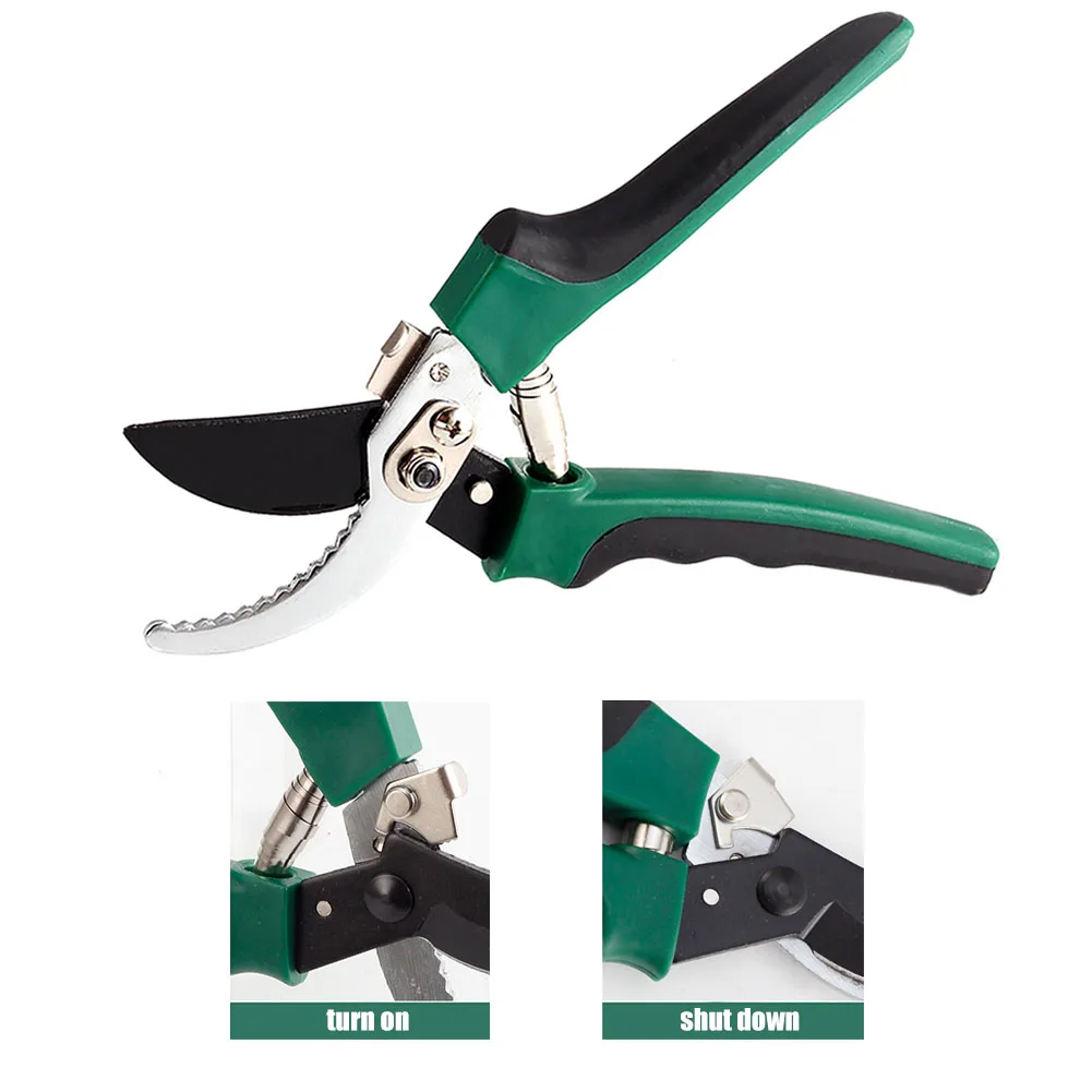 

DIY Patio Manual Tree Trimmer Multifunction Hand Tools With Spring Garden Pruning Shear Easy Grip Durable Steel Portable Home