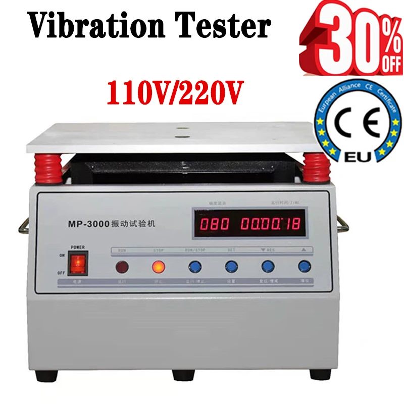 

220V/110V Vibration Test Machine Bench Stereo Vibration Tester MP-3000A Power Frequency Vertical Vibration Table Machine