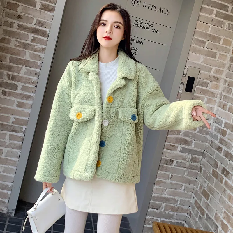 

New Elegant Fashion Women Winter Autumn Imitation cashmere coat lady short thick woolen jackets