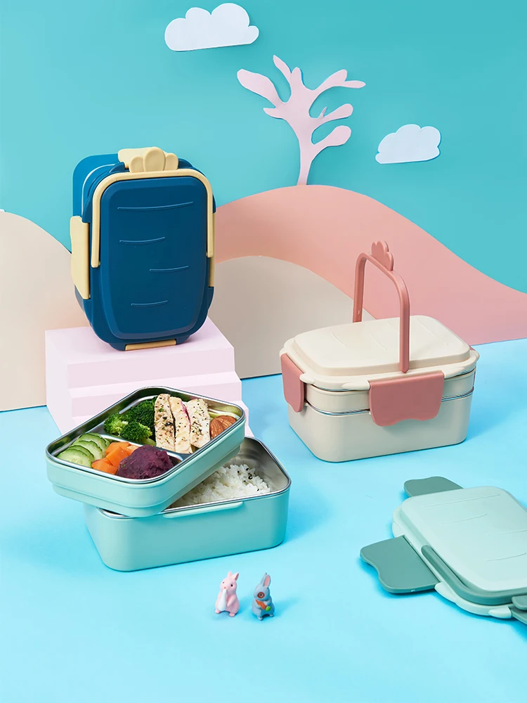 Милый Ланч бокс для девочек пикника Bento Kids нержавеющая сталь теплый контейнер еды