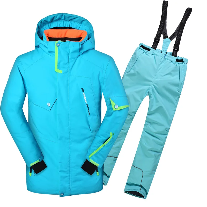 Зимний лыжный костюм 2019 Детские ветрозащитные 5000 спортивные зимние куртки и
