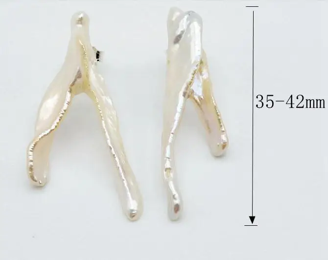 

Серьги-гвоздики в стиле Авангард женские, ювелирные украшения с жемчугом в стиле барокко естественного белого цвета, персонализированные ювелирные изделия