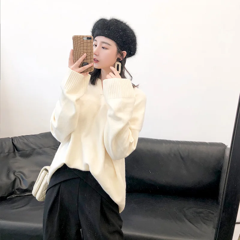 Женский свободный пуловер с длинным рукавом красная сетчатая вентиляция |