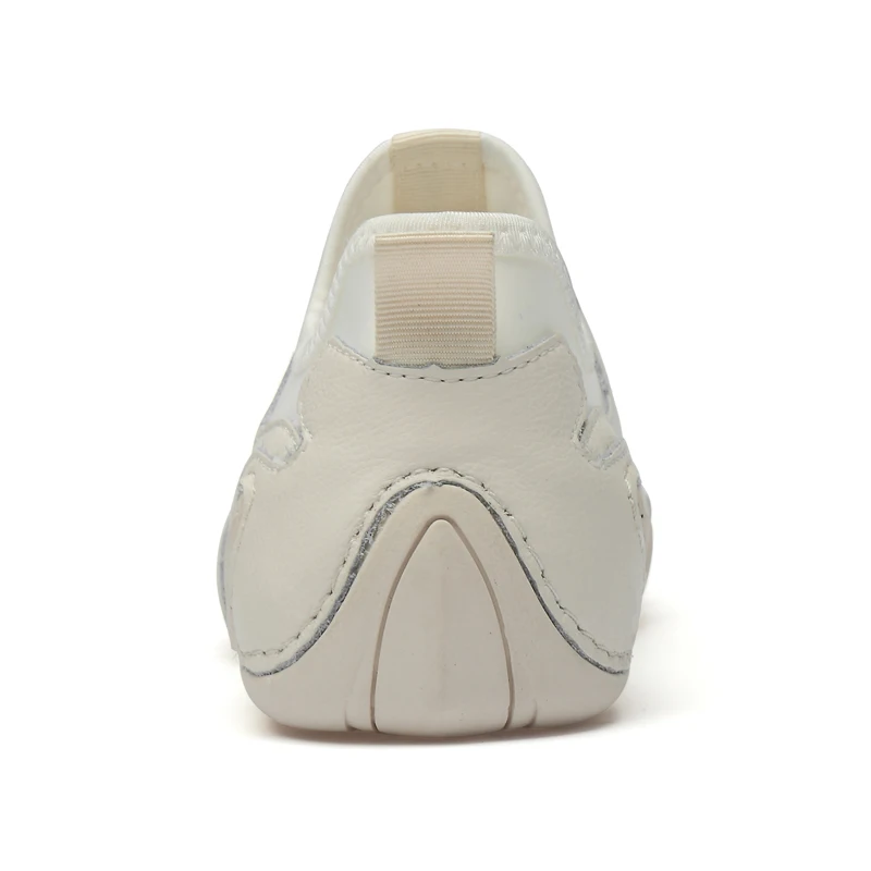 Man Leather Shoes Design Elastic Band Men's Shoe Casual Footwear Male Sneaekrs Breathable Soft Beige | Обувь