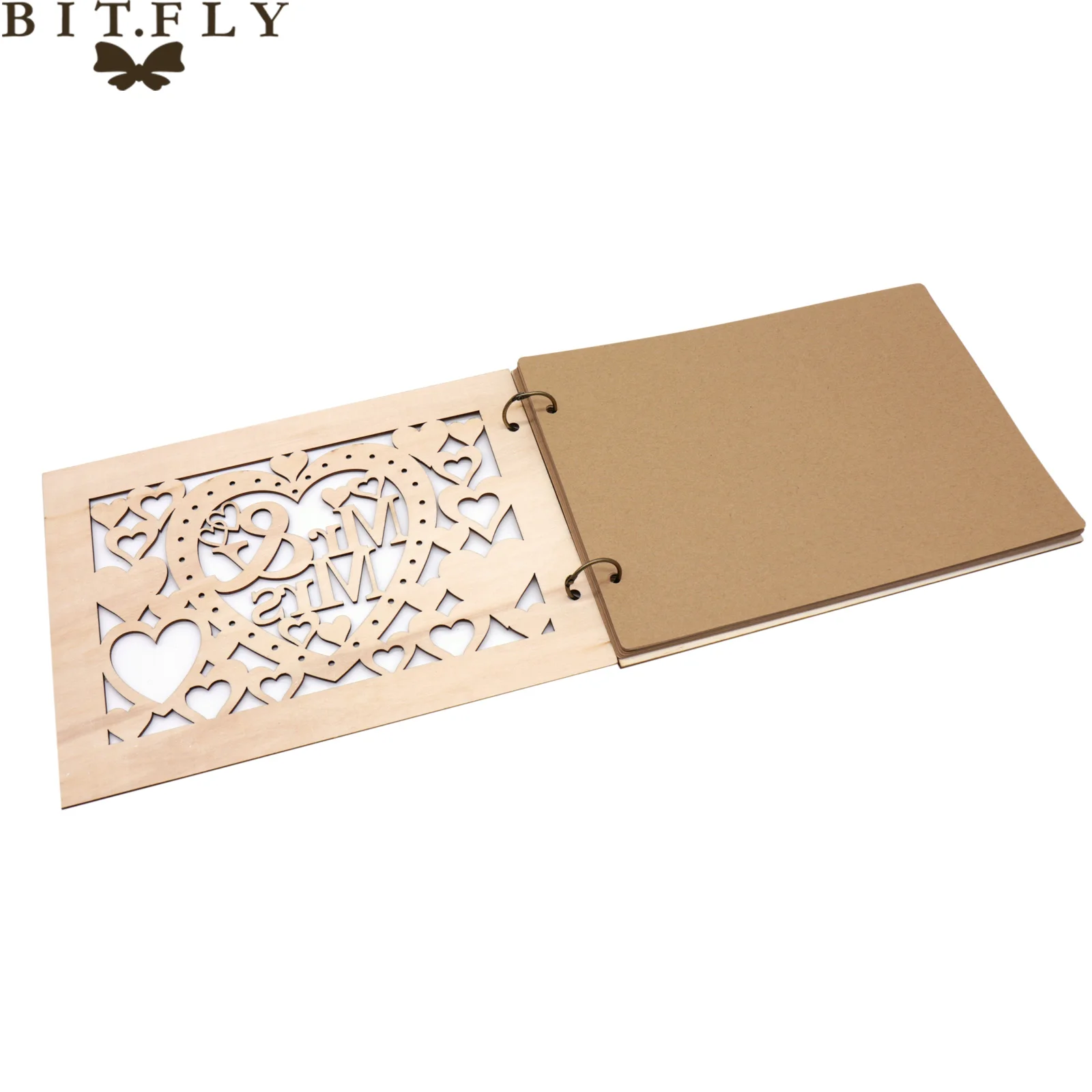 Персонализированные Свадебные книги для гостей деревянные полые сердца Mr Mrs guesbook