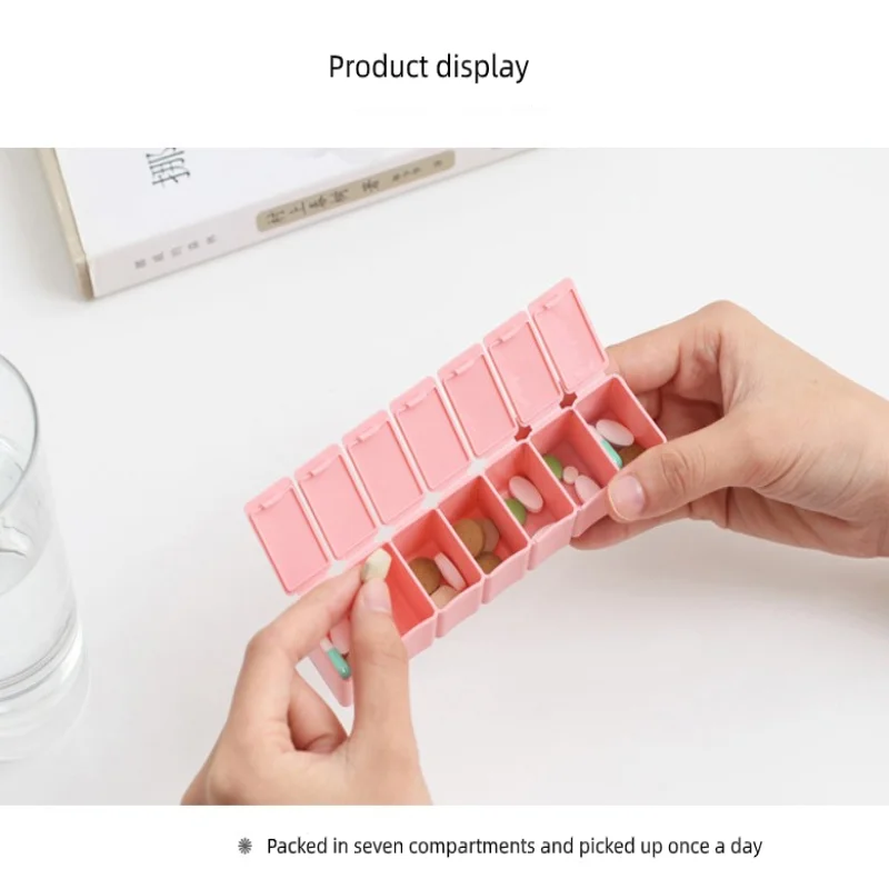 Футляр для таблеток на 7 дней одна неделя мини-диспенсер коробочка пилюль
