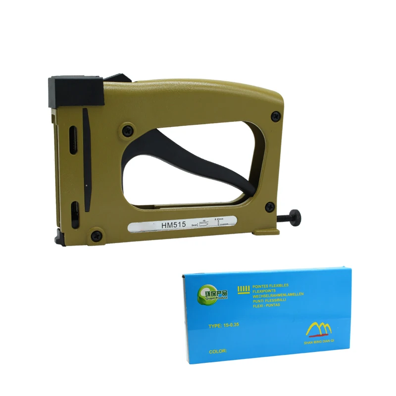 

HM515 Nail Stapler Manual Nail Staple Gun Manual Stapler Manual Nailer frame tacker with 1000 pcs free cost nails