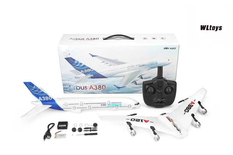 Новинка, WLtoys Airbus A380, игрушки для самолета, 2,4G, 3Ch, радиоуправляемый самолет, фиксированное крыло, самолет, уличные игрушки, Дрон, A120-A380, радиоуправляемый самолет, игрушки