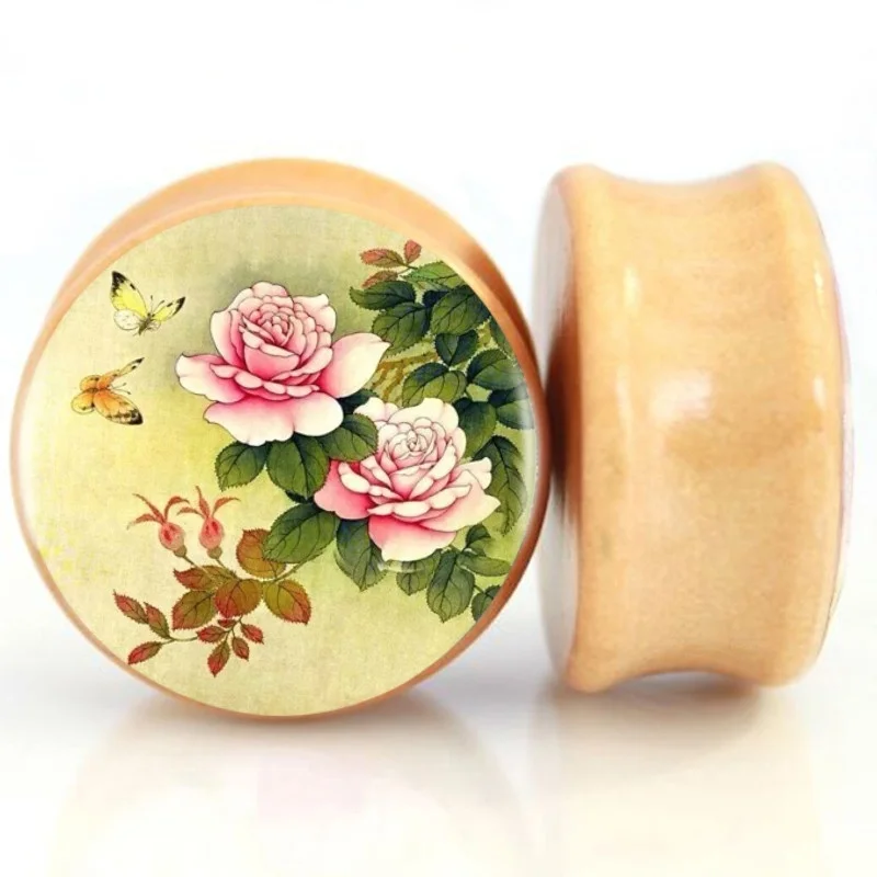 2 шт./Лот деревянные Заглушки для ушей и туннели 8 мм 25 м растягиватель расширитель