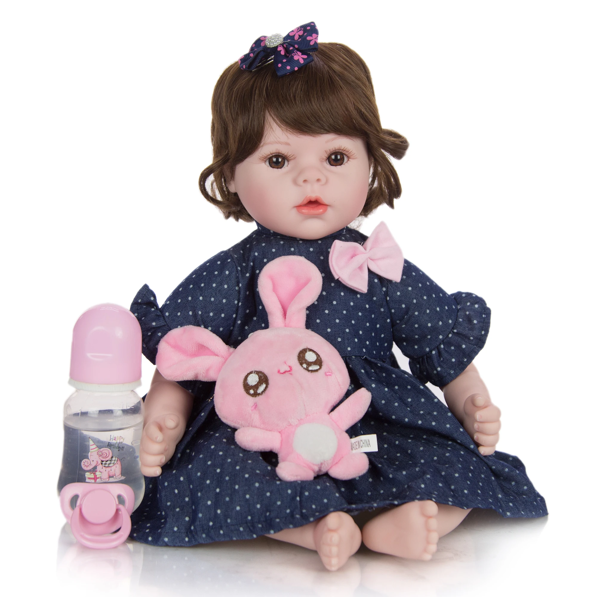 Новинка Arrrival 50 см ткань хлопок детские куклы реалистичные Boneca Reborn Menina парик
