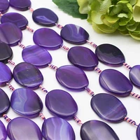 2strandslot smooth oval purple agate natural stone beads for diy necklace bracelet jewelry making 15 free shipping