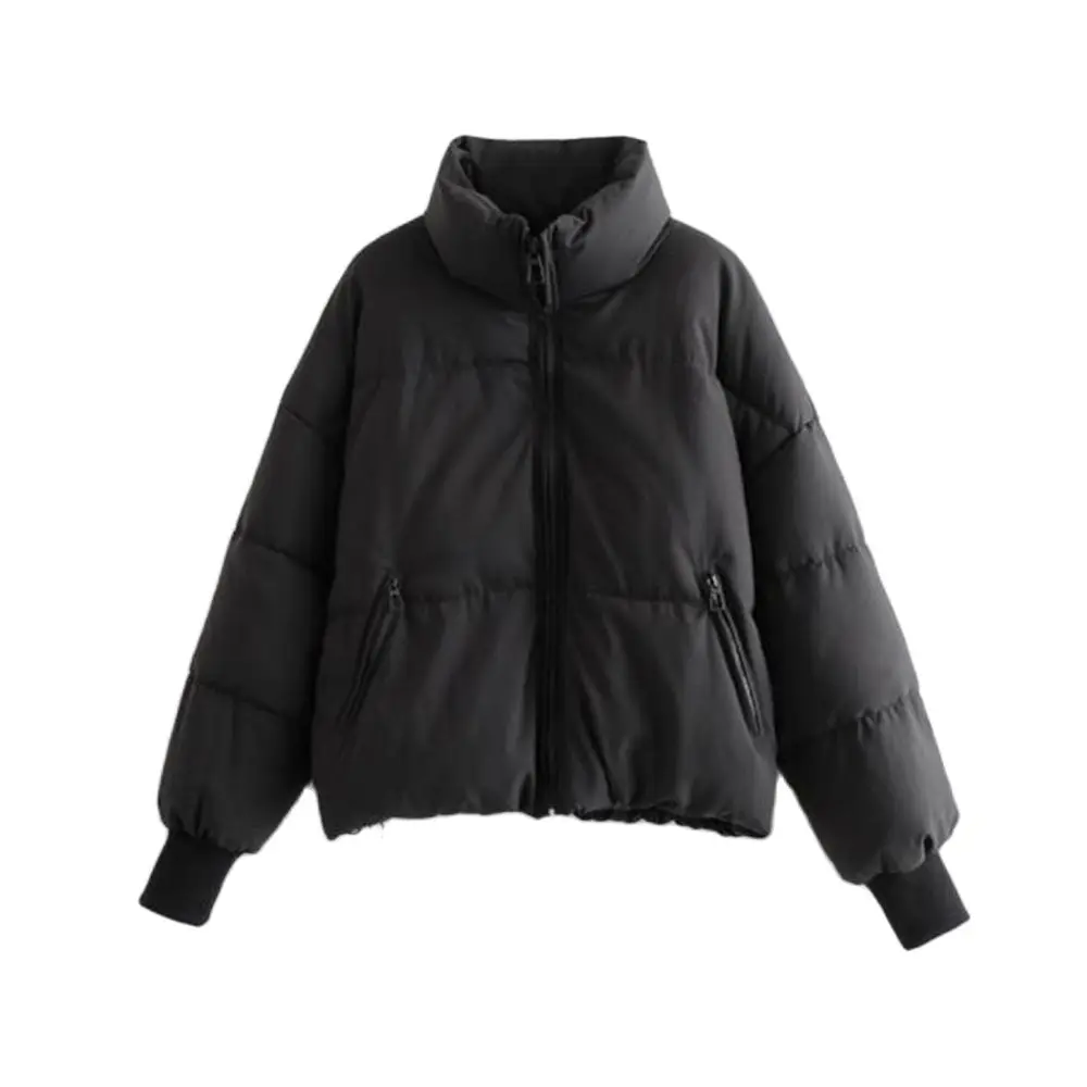 Autumn Winter Women Down Jackets Thicken Streetwear Parkas Long Batwing Sleeve Pockets Female Loose Coats Mujer Tops