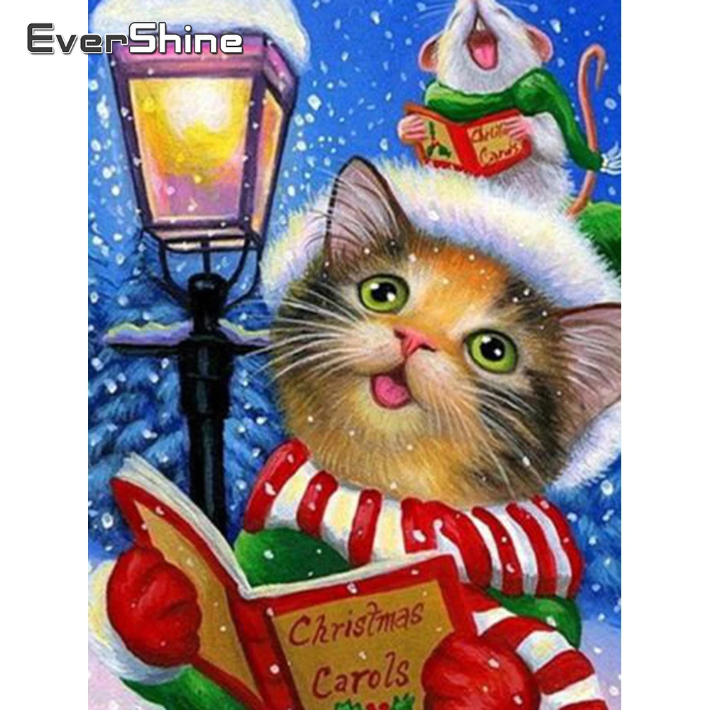 Evershine 5D кристалл бриллиантовой вышивки мультяшный Кот Набор Бриллиантовая