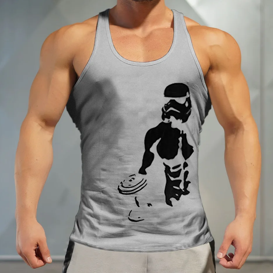 

Casual Mens Tank Tops Shirt Gym Tank Top Fitness Clothing Vest Sleeveless Cotton Man Canotte Bodybuilding Ropa Hombre Breathable