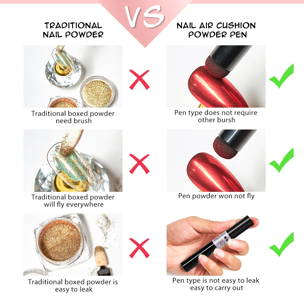 MEET ACROSS 0 5 г воздушная подушка Волшебная пудра ручка зеркальный эффект дизайн