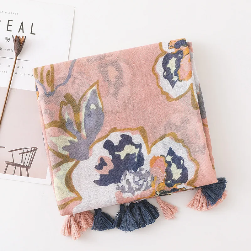 2020 шарф хиджаб в стиле бохо женская одежда для офиса и работы длинный с принтом