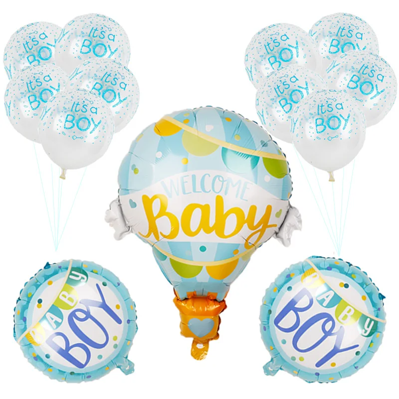 1 комплект большой горячий воздух ребенок душ фольги шары день рождения девочки