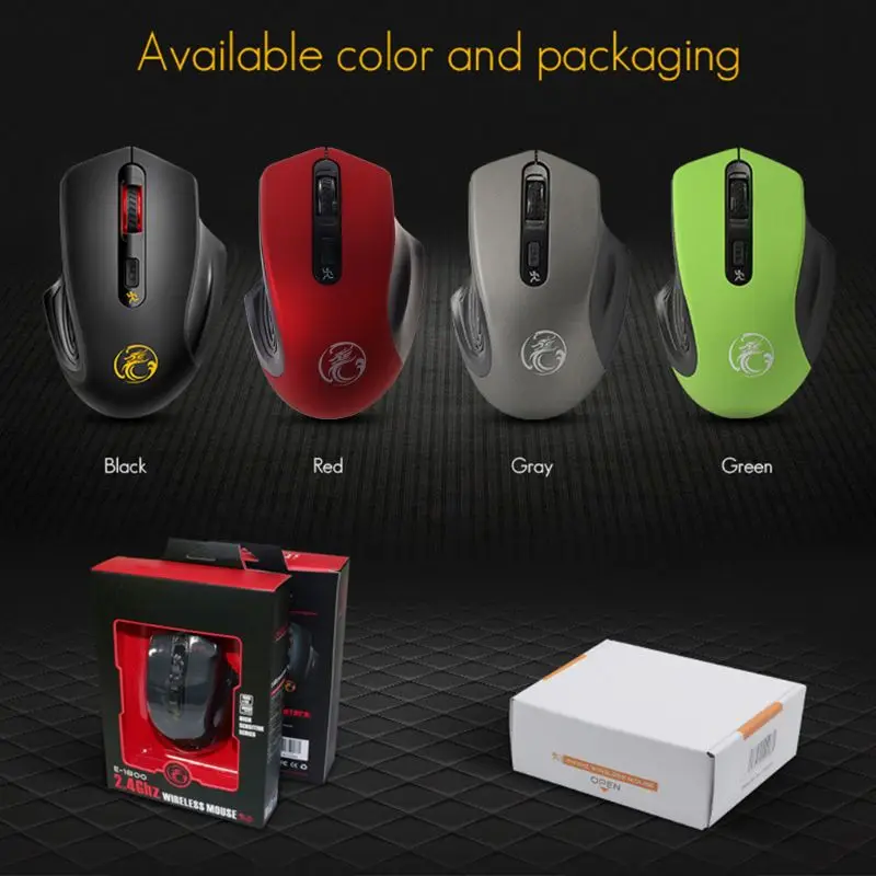 

iMice 2.4G Wireless Mouse 3 Levels DPI Adjustable Silent Optical Mice for Computer PC