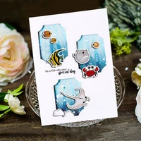 marine life metal cutting dies and stamps for scrapbooking album paper cards decorative crafts embossing die cuts