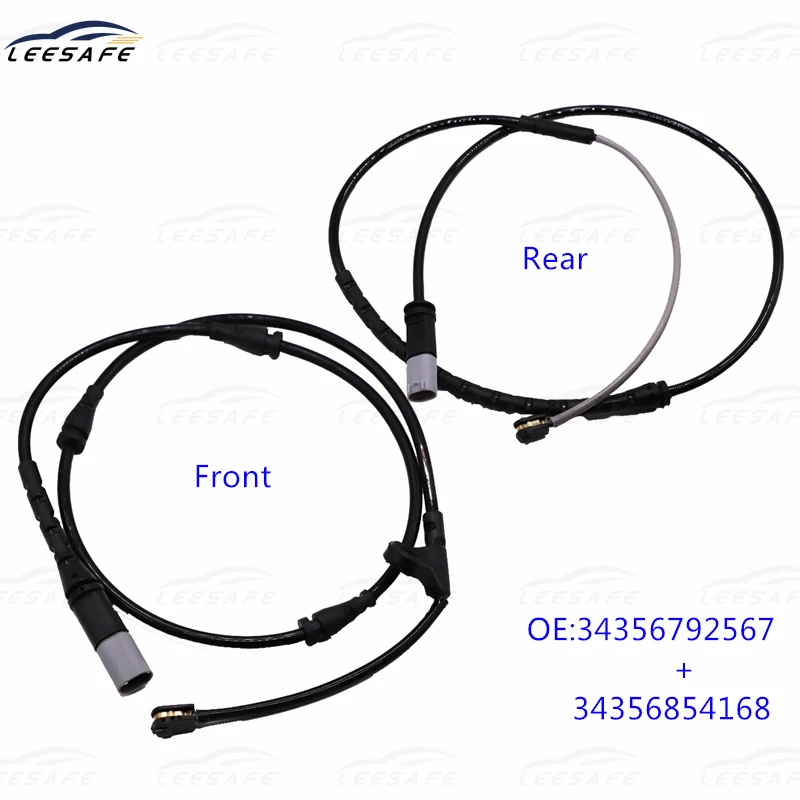 Front + Rear 34356792567 + 34356854168 Brake Pad Wear Sensor Kit for BMW X5 X6 Brake Induction Wire Replacement