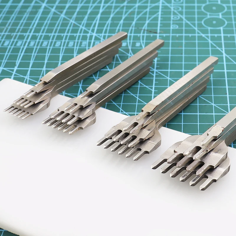 3/4/5/6mm Spacing Punch Tool For Leather Hole Punches Lacing Stitching Sewing DIY Craft Tools 1/2/4/6 Prong Bai Gan | Дом и сад
