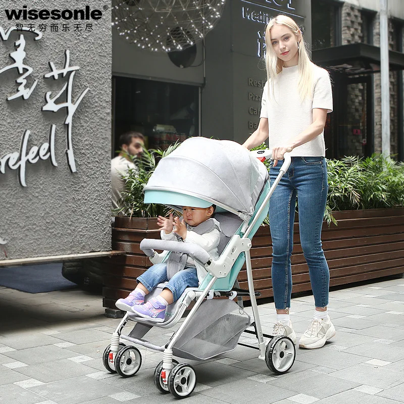 Wisesonle коляска детская складная переносная тележка Сложить Легкая коляска Россия
