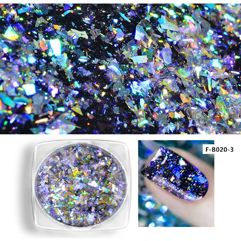MiFanXi Nail Sequins AB Gradient Nail Art Pingment Glitter Flakes Dazzing Shining Nail Art Decoration Nail Accessories 1g
