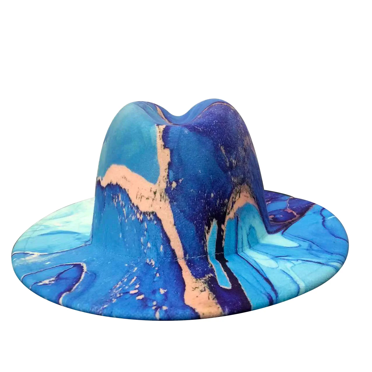 stetson trilby Fedora Hat Tie Dye 3D Gradient Craft Top Hat Unisex Hat Jazz New Church Hat Tie Dye Fashion Hat Spring шляпа женская mens summer fedora hats