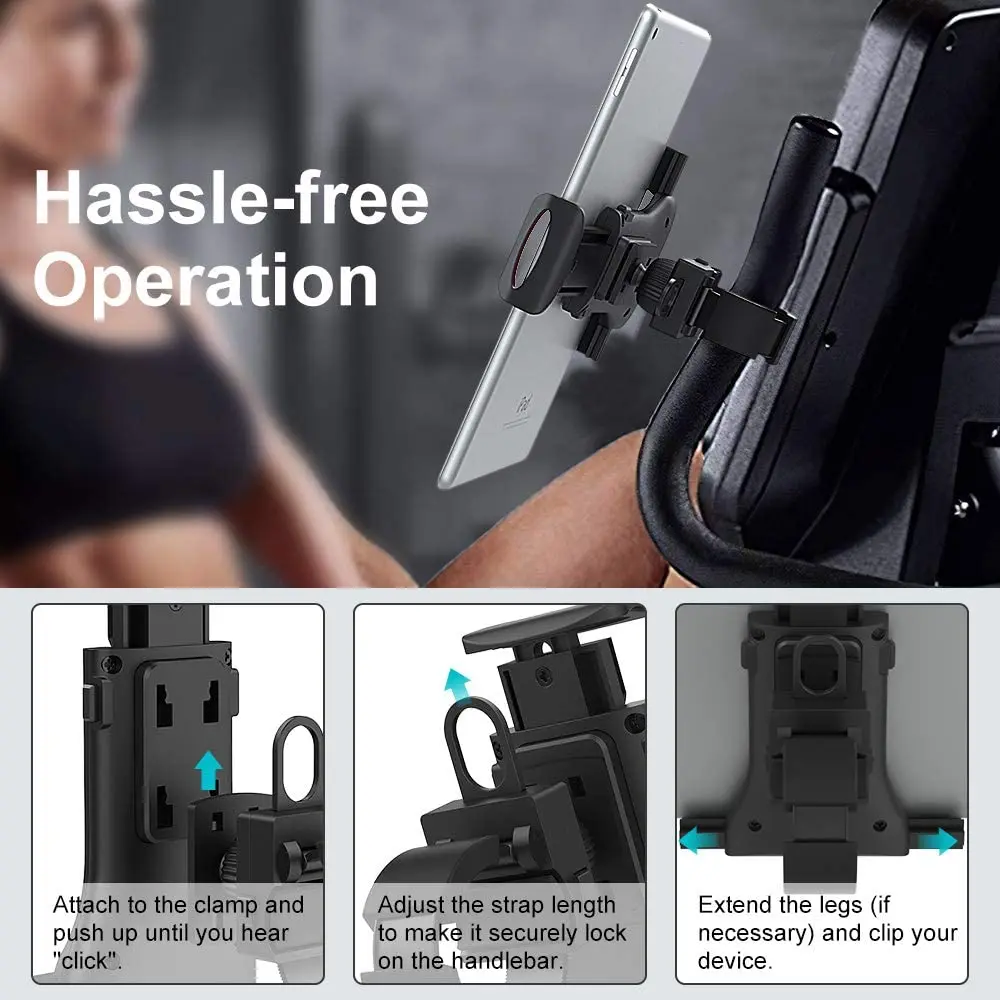 universal bike treadmill holder stand for ipad air 4 pro indoor gym handlebar tablet mount holder for 4 to 11 inch mobile device free global shipping
