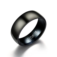 baecyt new black men ring 100 titanium carbide mens jewelry wedding bands classic boyfriend gift 8mm black ring women men