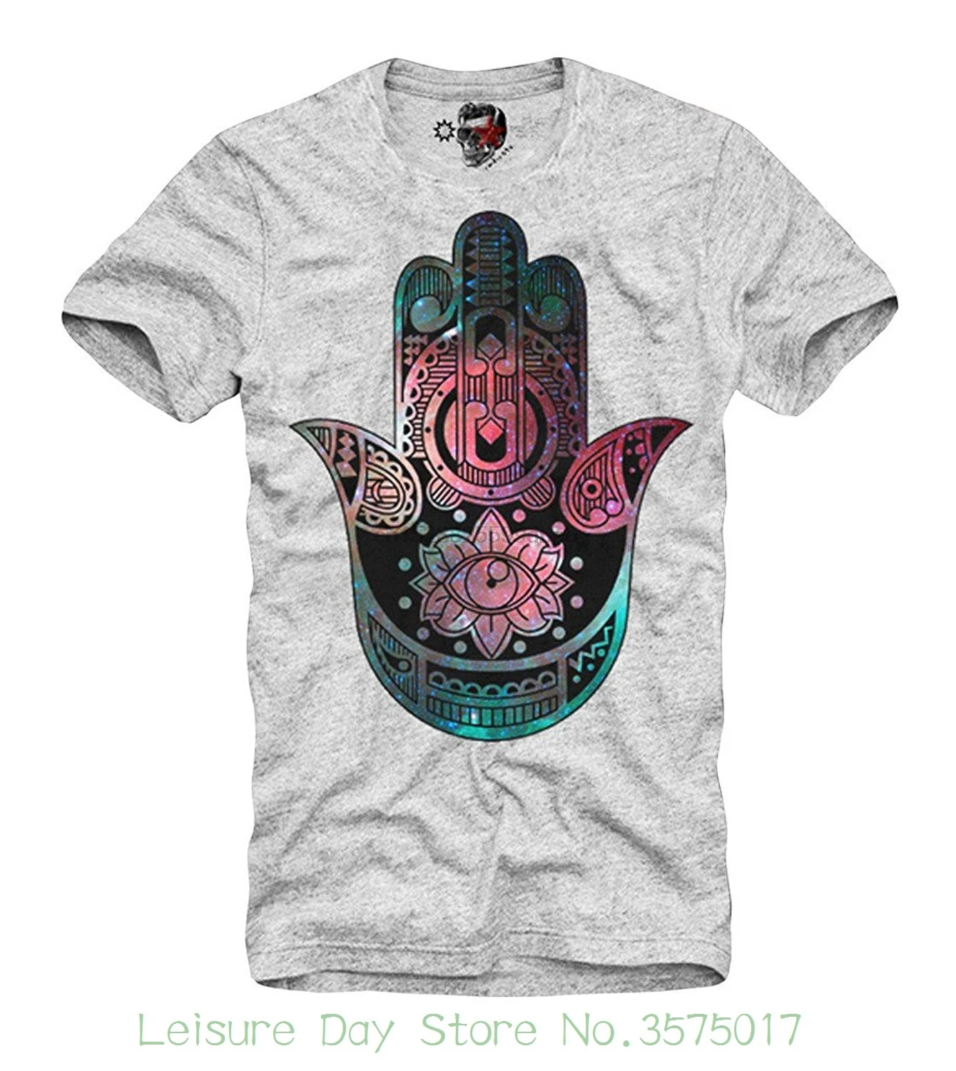 

On Sale New Fashion Summer T-shirt Hamsa Khamsa Hipster Hand Of Fatima Esoterik Grey S M L Xl