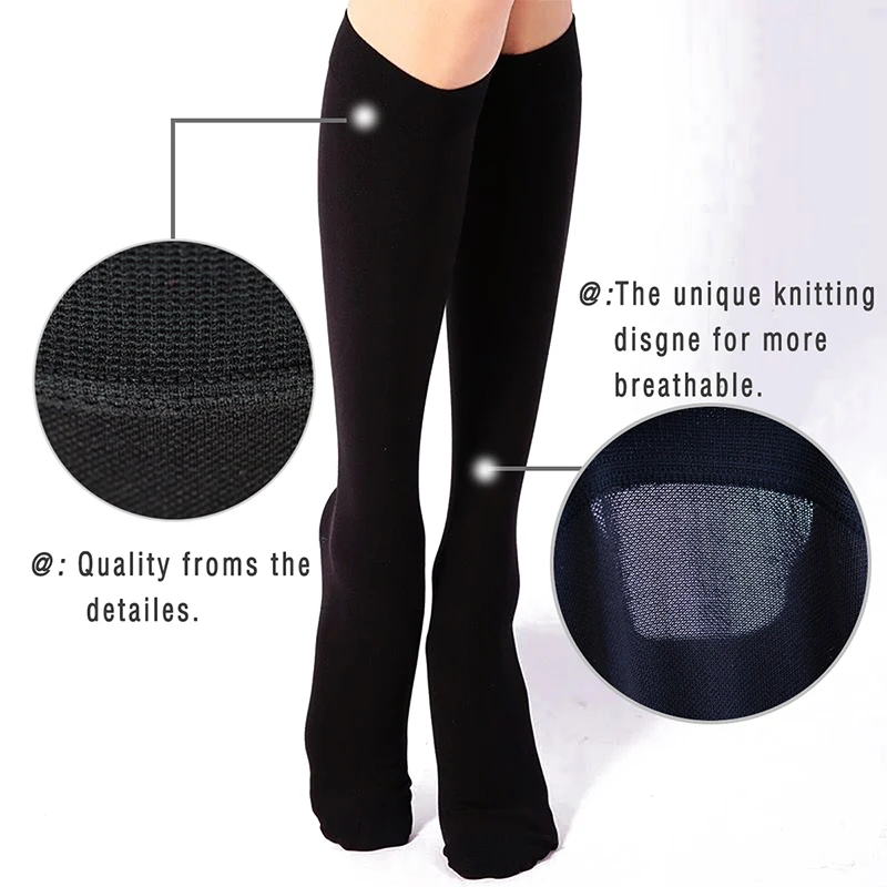 Унисекс 3 пары длинные гольфы высокие носки компрессионные антифрикционные