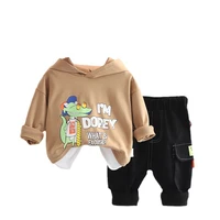 new autumn baby girls cotton clothes children boys cartoon hoodies pants 2pcssets spring toddler casual costume kids sportswear