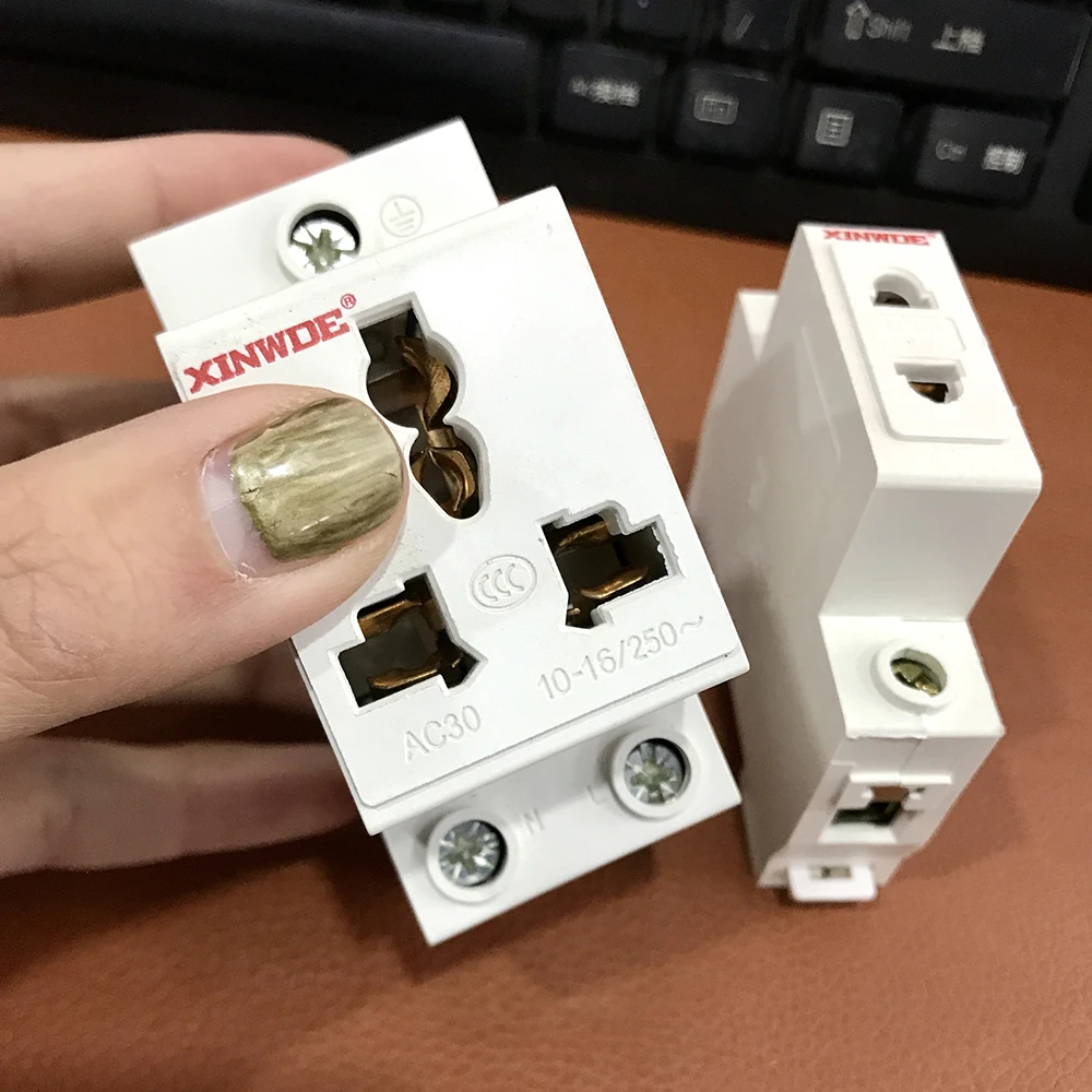 Однофазная штепсельная вилка стандарта США и ЕС серия AC30 2 контактный разъем 35 мм