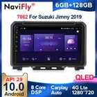 6G + 128G QLED RDS Carplay автомобильный мультимедийный плеер Android 10 для Suzuki Jimny 2019 4G LTE IPS DSP встроенный carplay GPS Naviagtion