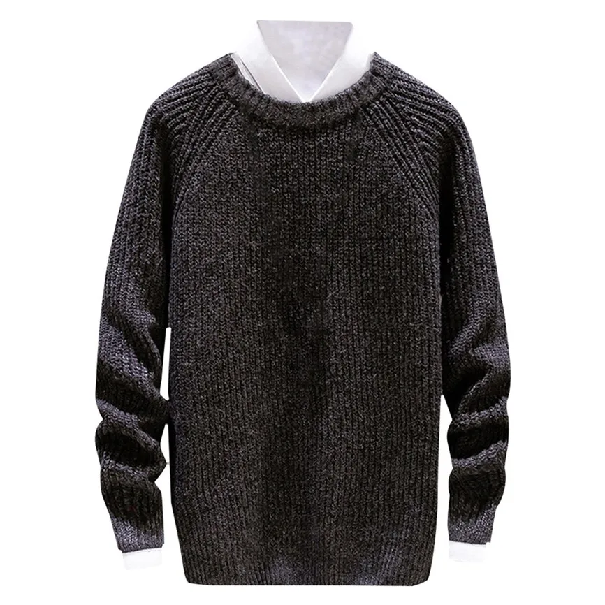 Зима 2019 Новое поступление толстые теплые свитера с круглым вырезом шерстяной