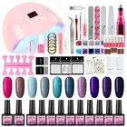 Комплект гель-лаков для ногтей COSCELIA с УФ-лампой, портативный мини-светильник для ногтей с микро-светодиодной лампой, набор для маникюра, инструменты для дизайна ногтей, 6 Вт