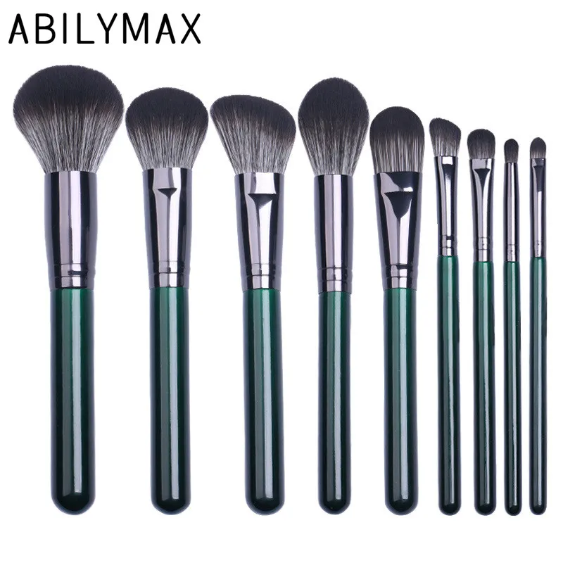 ABILYMAX кисти для макияжа 9 шт. базовый набор кистей пудра основа румян контур и глаз